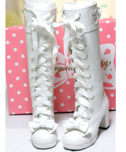 Angelic Pretty Knee High Boots (White)