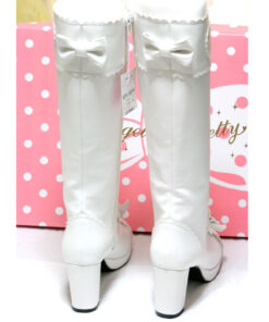 Angelic Pretty Knee High Boots (White)