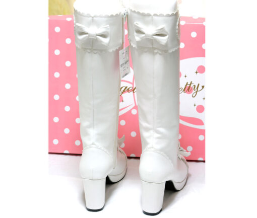 Angelic Pretty Knee High Boots (White)