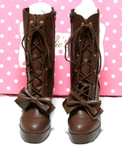 Angelic Pretty Calf Length Boots (Brown)