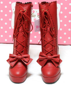 Angelic Pretty Calf Length Boots (Red)