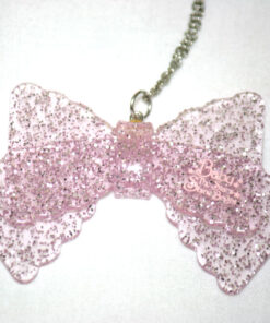 BtSSB Glitter Bow Necklace