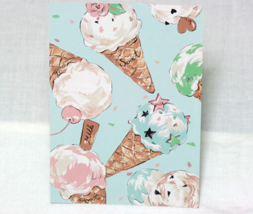 Milk Icecream Postcard