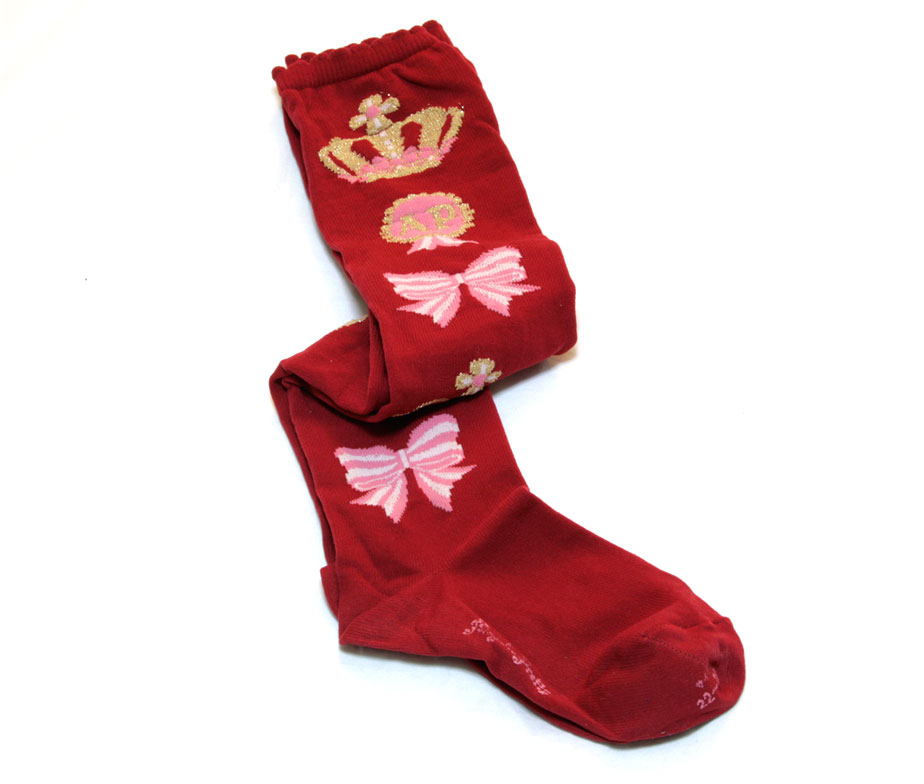Angelic Pretty Crown Ribbon OTK socks (Red)
