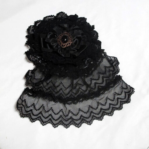 Alice and the Pirates Round Double Layer Veil Rossette Headdress