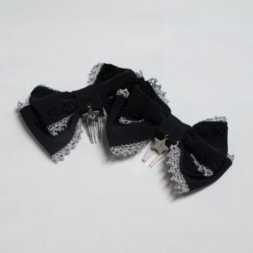 Angelic Pretty Silver Star Charm Hair Combs