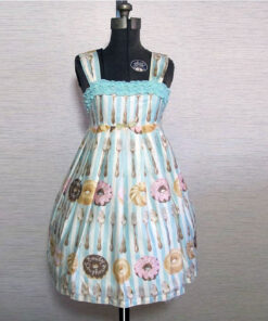 Emily Temple Cute Cutlery & Doughnuts Print Sleeveless JSK