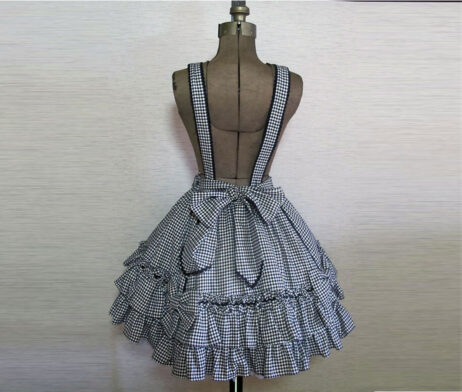 Angelic Pretty Odekake (Going Out) Houndstooth Suspender Skirt