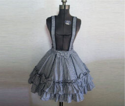 Angelic Pretty Odekake (Going Out) Houndstooth Suspender Skirt 