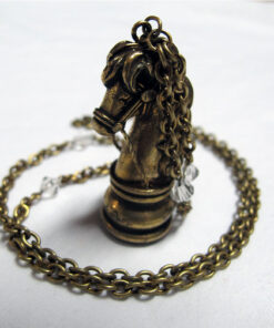 Angelic Pretty Chess Chocolate Knight Chess Piece Necklace