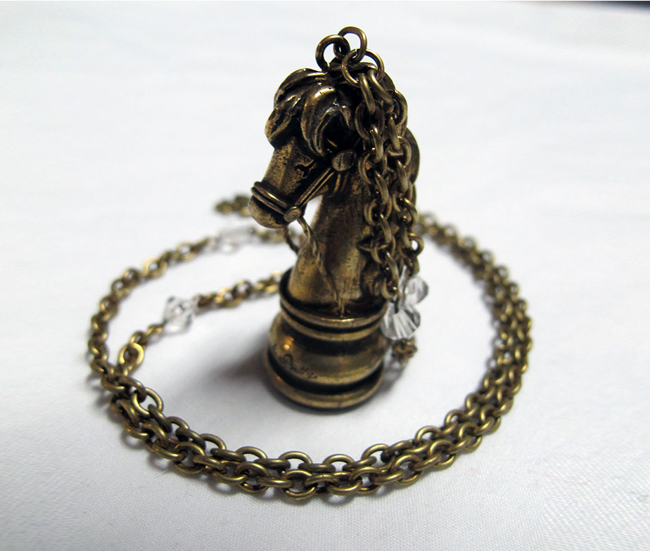 Angelic Pretty Chess Chocolate Knight Chess Piece Necklace