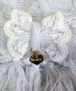 Liz Lisa Cable Knit Double Ribbon Scarf