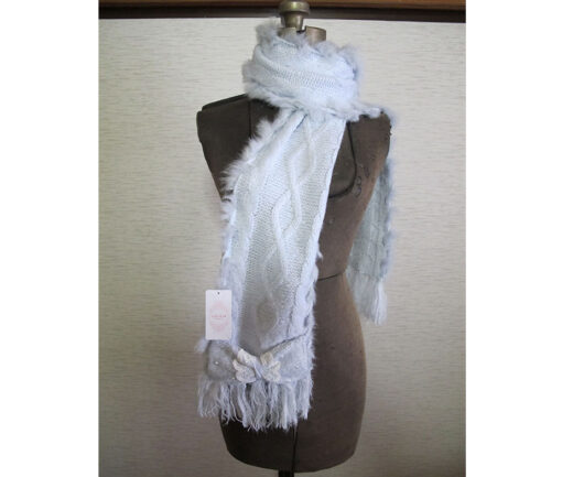 Liz Lisa Cable Knit Double Ribbon Scarf