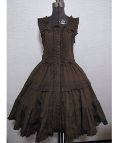 Metamorphose Pintuck Tiered JSK Brown