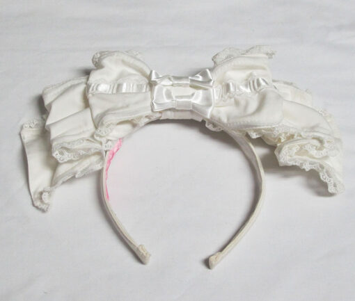 Angelic Pretty White Ladder Lace Headbow