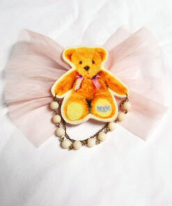 Bear Tulle Ribbon Brooch/Hair Clip