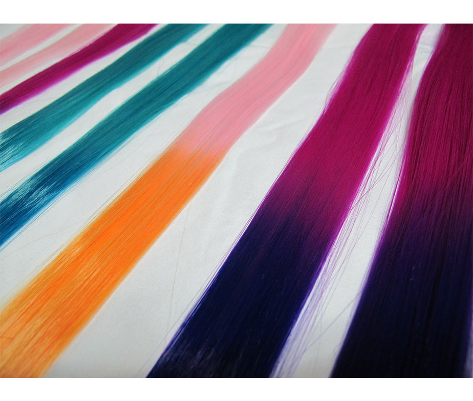 Brightlele Wigs Rainbow Clip In Color Strands