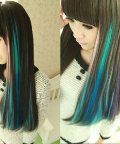 Brightlele Wigs Rainbow Clip In Color Strands
