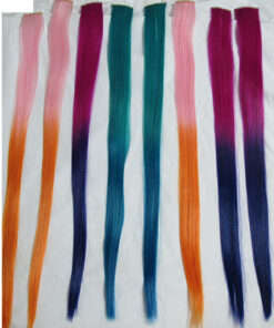 Brightlele Wigs Rainbow Clip In Color Strands
