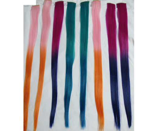 Brightlele Wigs Rainbow Clip In Color Strands