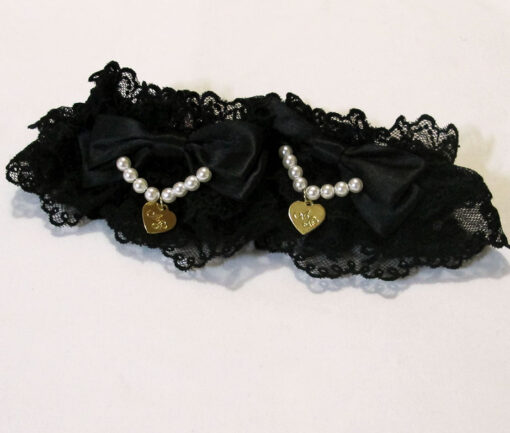 Angelic Pretty Logo Charm Pearl Wrist Cuffs