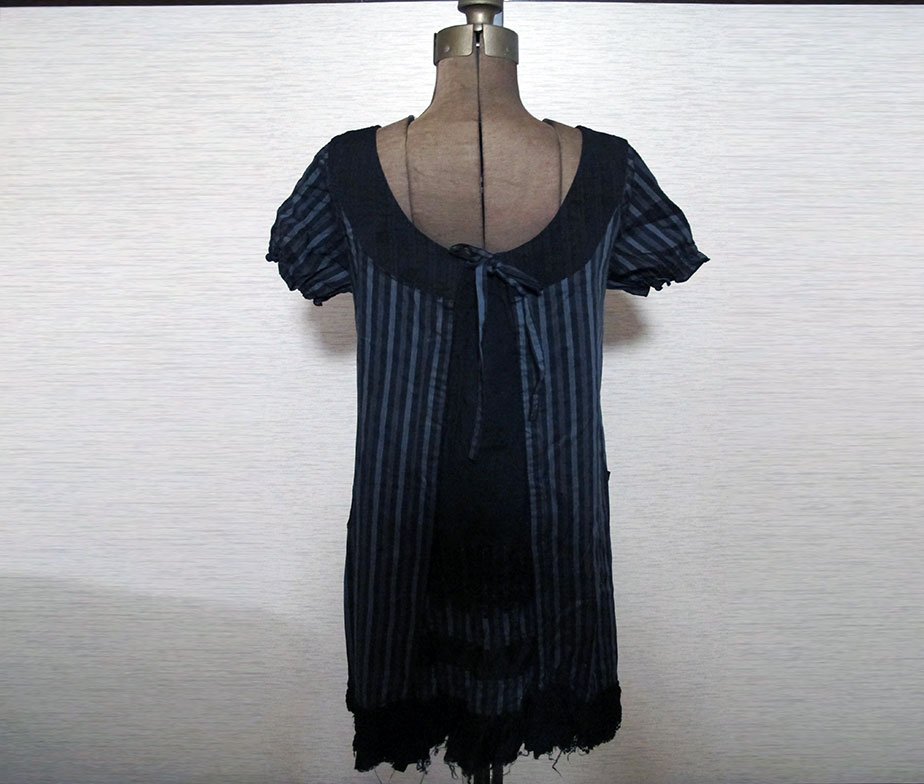 Gramm Black Striped Tunic Dress