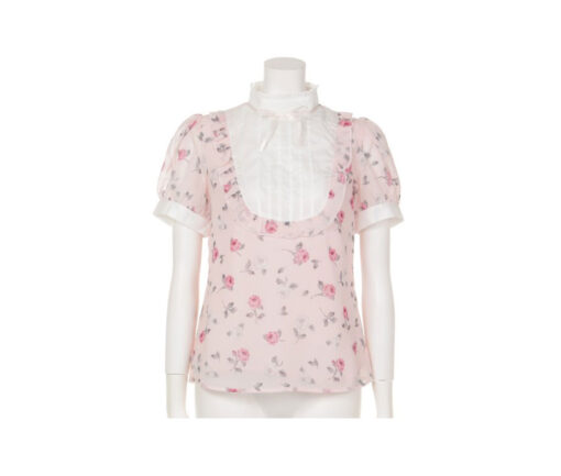 Swankiss Rose Chiffon Top
