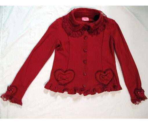 Angelic Pretty Collar Cutsew Cardigan with Heart Pocket