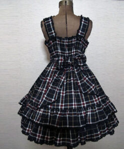 Metamorphose Tartan Check Shirring JSK