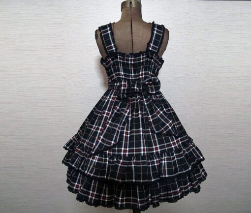 Metamorphose Tartan Check Shirring JSK