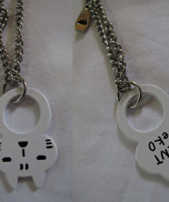 Mint Neko White Cat Necklace