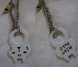 Mint Neko White Cat Necklace