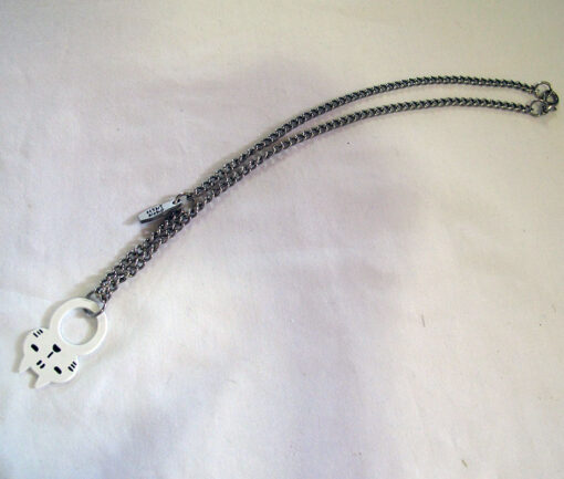 Mint Neko White Cat Necklace