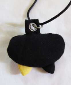 Mint Neko Plushie Black Cat Necklace