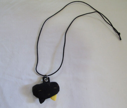 Mint Neko Plushie Black Cat Necklace