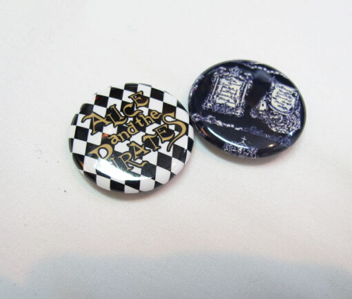 Alice and the Pirates Diamond Logo and Cock Robbin Mother Goose Pins Set