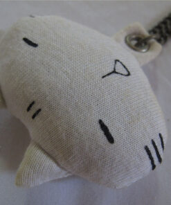 Mint Neko Plushie White Cat Necklace