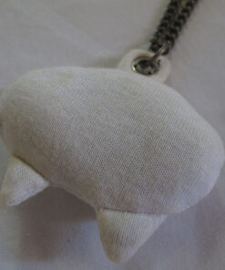 Mint Neko Plushie White Cat Necklace