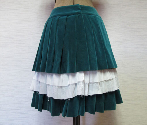 Jane Marple Velvet Pleated Skirt