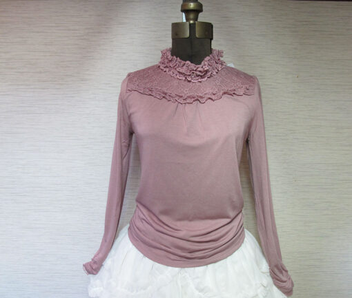 Axes Femme Pink High Neck Top