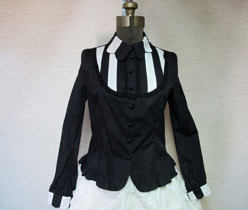 Angelic Pretty Border Scallop Bowtie Blouse