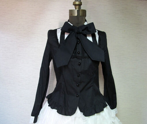 Angelic Pretty Border Scallop Bowtie Blouse