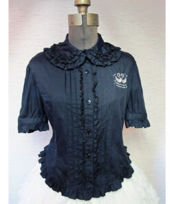 Metamorphose Swan Logo Embroidery Blouse