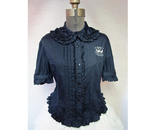Metamorphose Swan Logo Embroidery Blouse