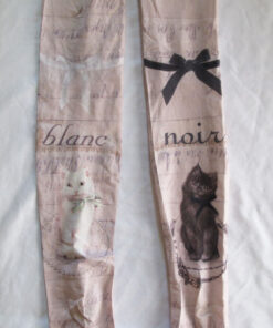 Grimoire Black and White Cat Tights