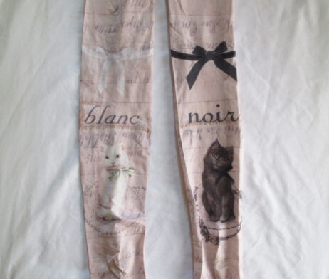 Grimoire Black and White Cat Tights