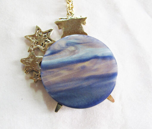 Alice and the Pirates Ticking Clock Stardust Gear Necklace