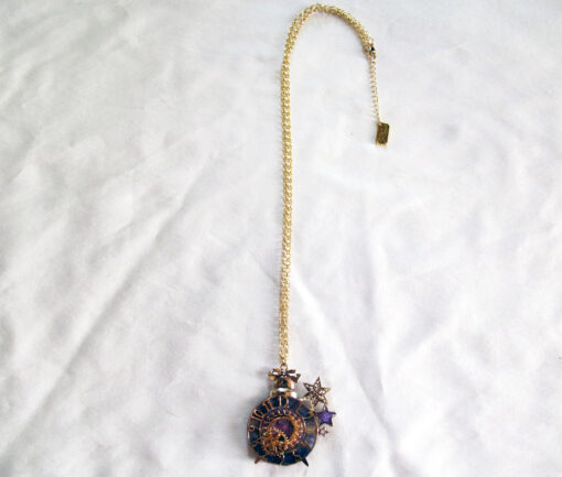 Alice and the Pirates Ticking Clock Stardust Gear Necklace