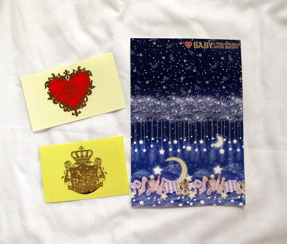 Baby the Stars Shine Bright Le Ciel Etoile Postcard and Logo Stickers