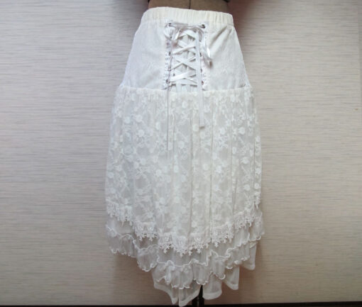 GRAMM White Lace Skirt